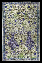 Panel with Floral Composition, Syria, Damascus, 1550-1650. Louvre Museum